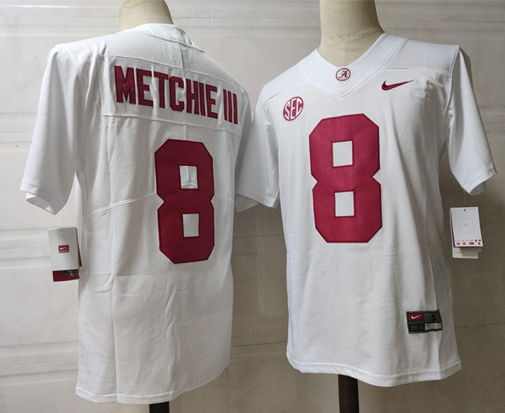 Men Alabama Crimson Tide #8 Metchie iii White 2024 Nike Vapor NCAA Jersey->indianapolis colts->NFL Jersey